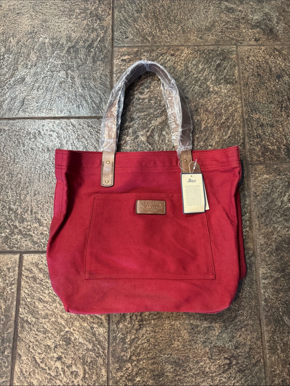 G.H. Bass & Co. Leather & Canvas Tote Bag